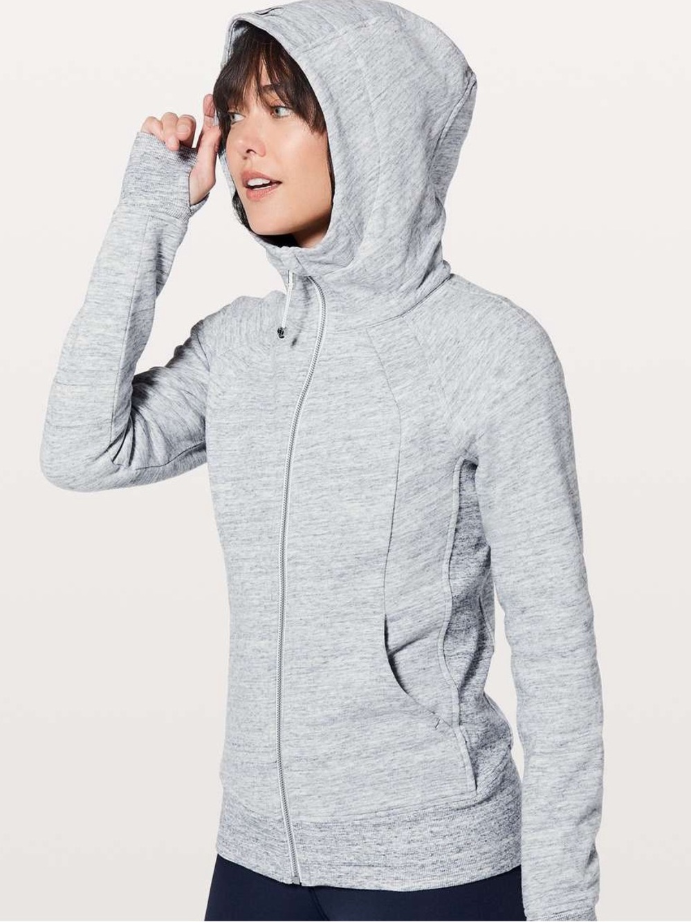 Lululemon Scuba Hoodie *Light Cotton Fleece Heathered Space Dyed Nimbus / Nimbus